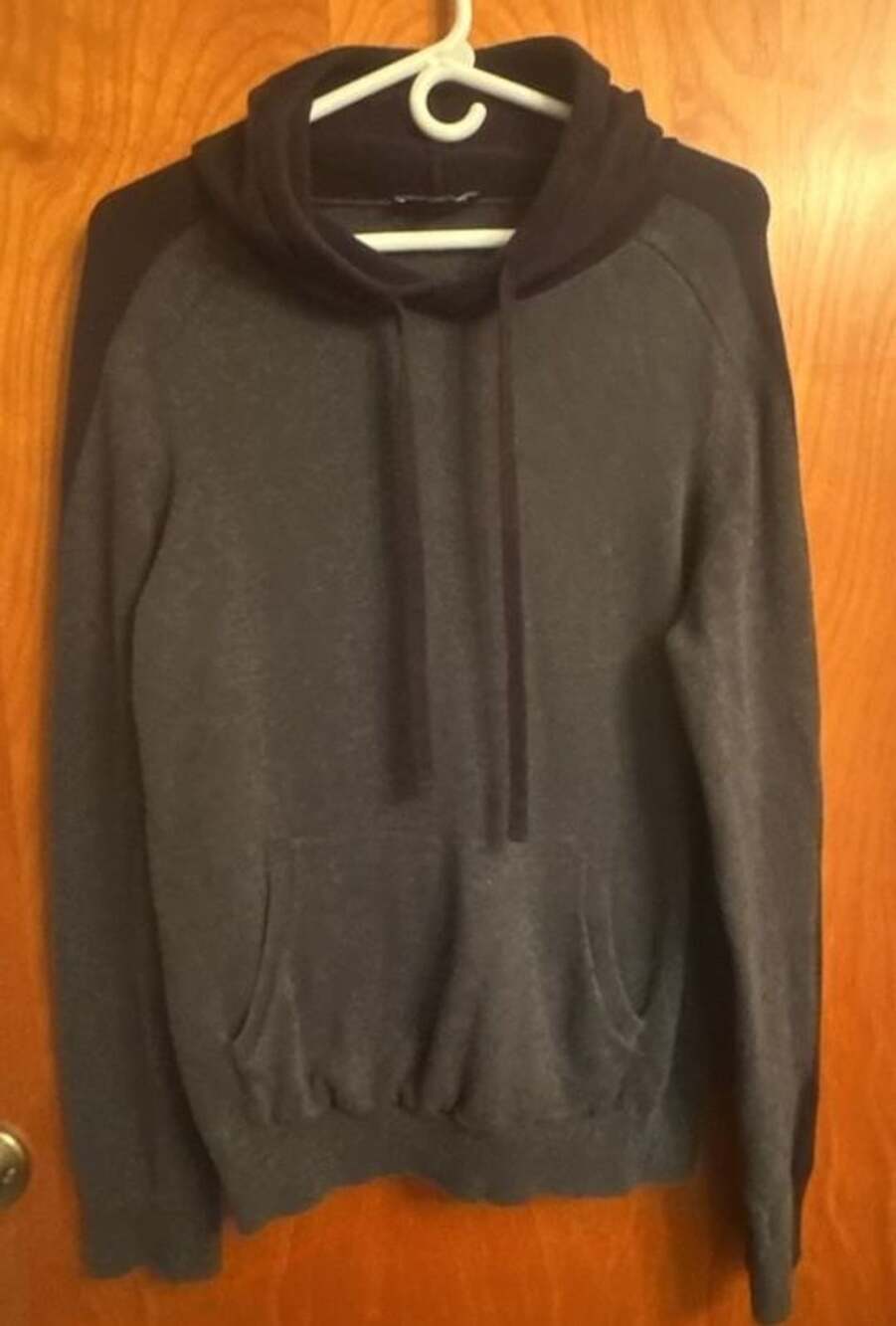 Express Hoodie Size L Gray Black Pullover Sweater